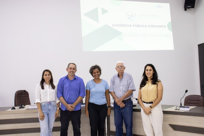 Vereadores participam de audiência pública sobre o PPA 2026-2029, LDO e LOA 2026 promovida pela Prefeitura de Nova Monte Verde